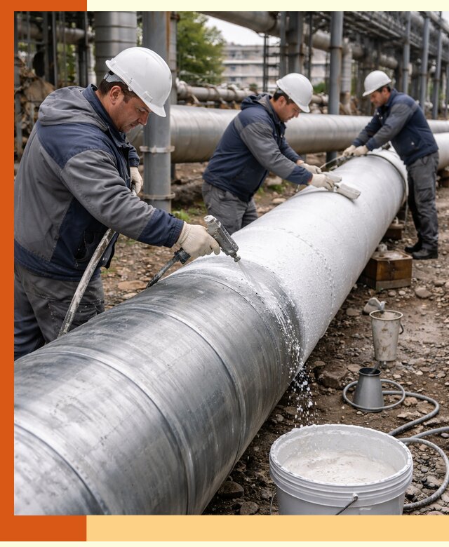 Утепление теплотрассы жидкой теплоизоляцией в Гудермесе